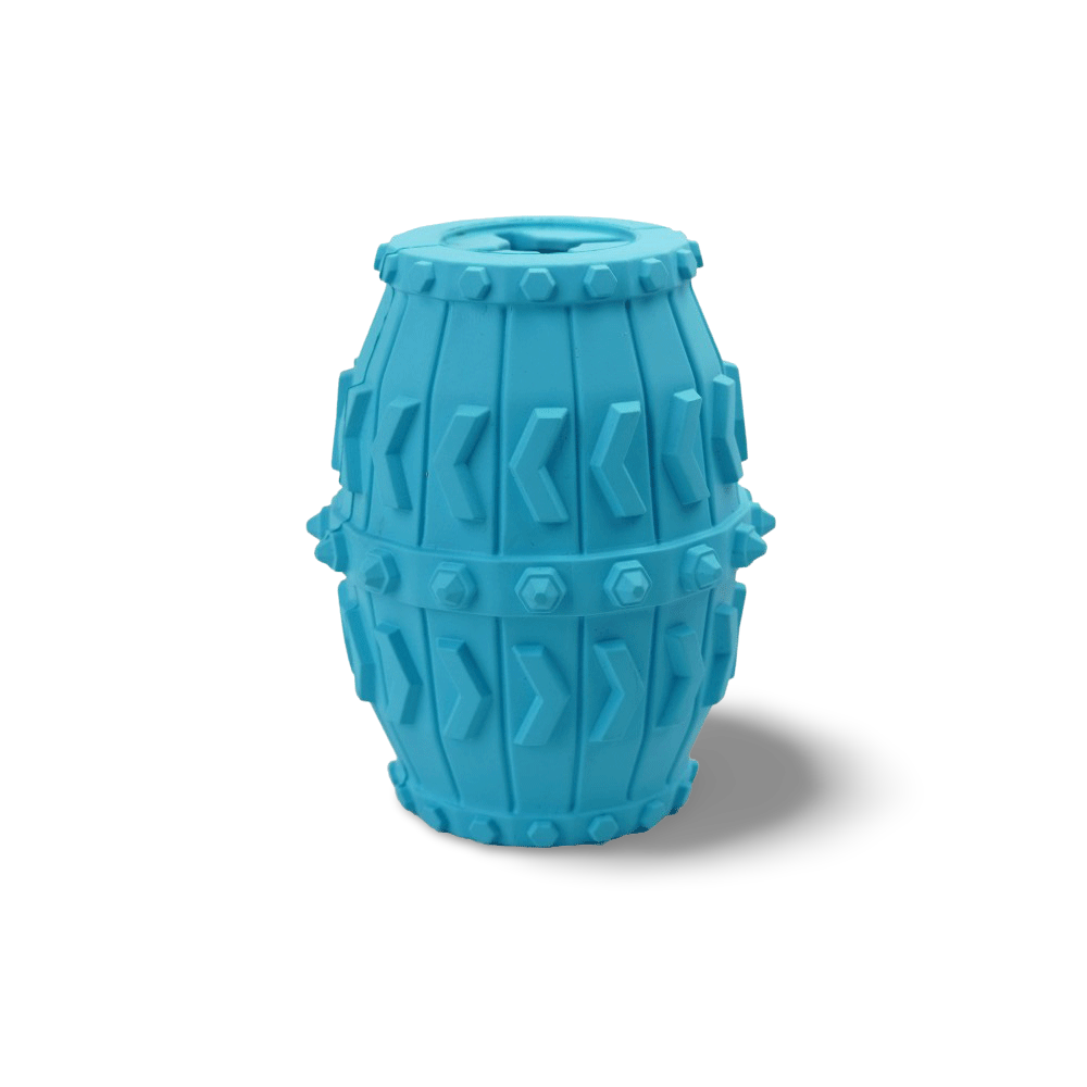 Natural Rubber Barrel Chew Toy 1 Natural Rubber Barrel Chew Toy