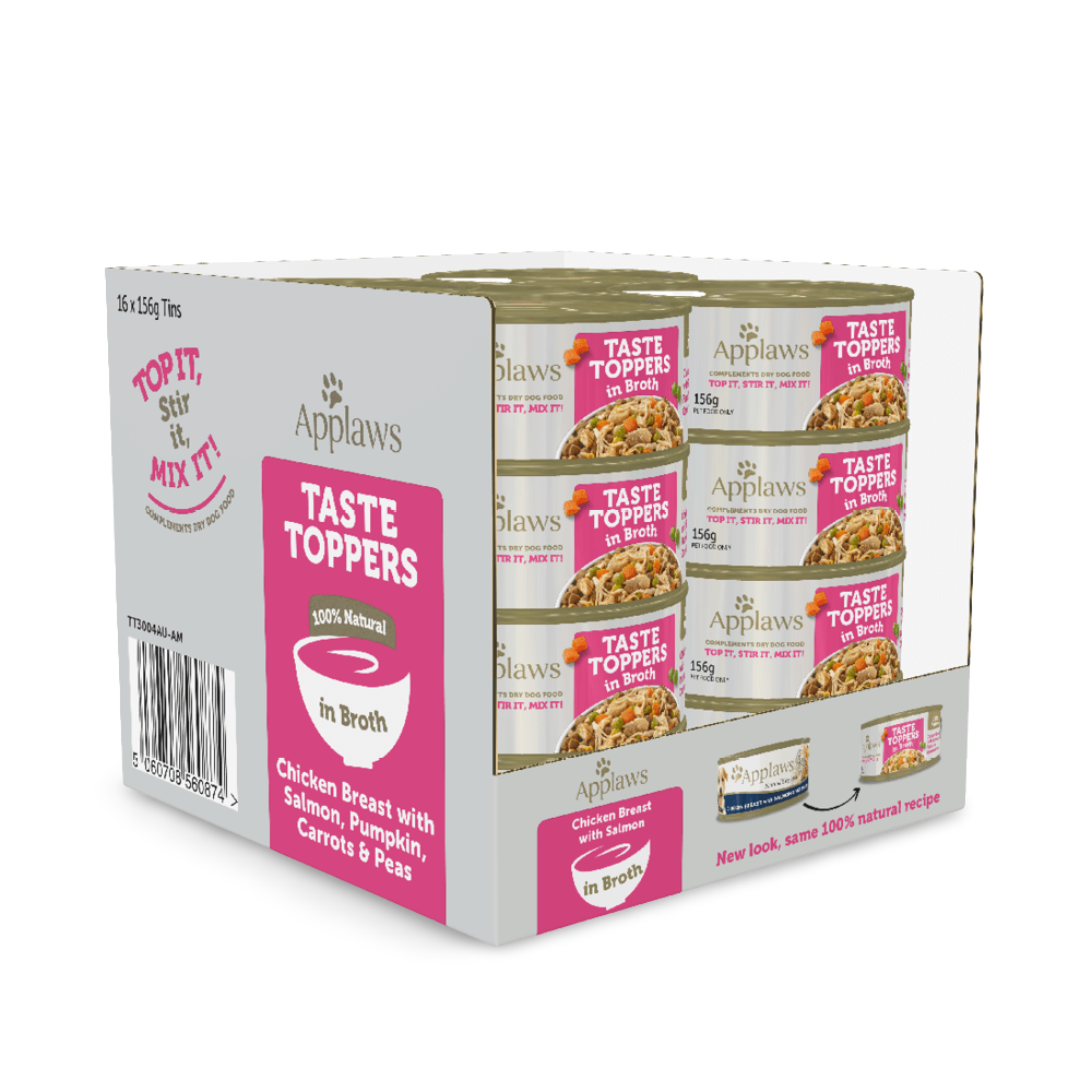 Taste Toppers Wet Dog Food Chicken Breast With Salmon And Veggies In Broth Tin 8 Taste Toppers Wet Dog Food Chicken Breast With Salmon And Veggies In Broth Tin
