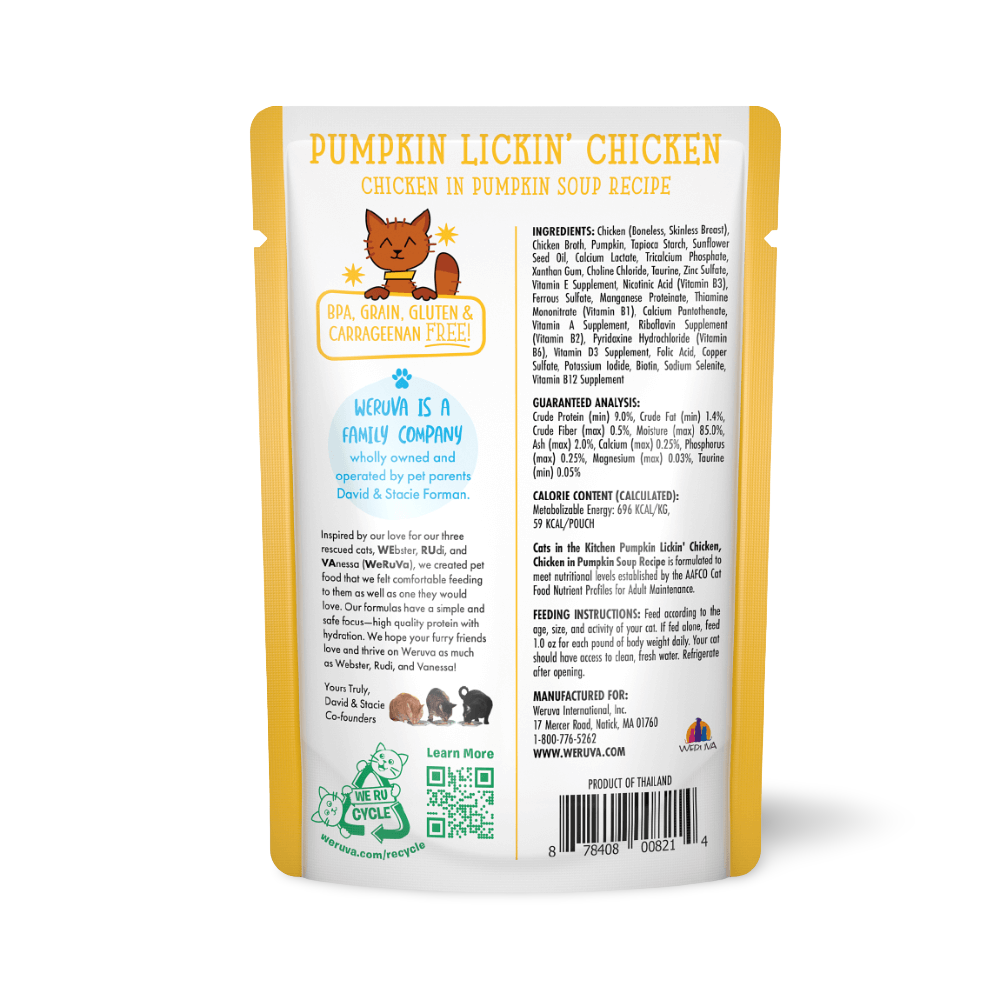 Chicken Breast In Pumpkin Soup Wet Cat Food Pouches 2 Chicken Breast In Pumpkin Soup Wet Cat Food Pouches