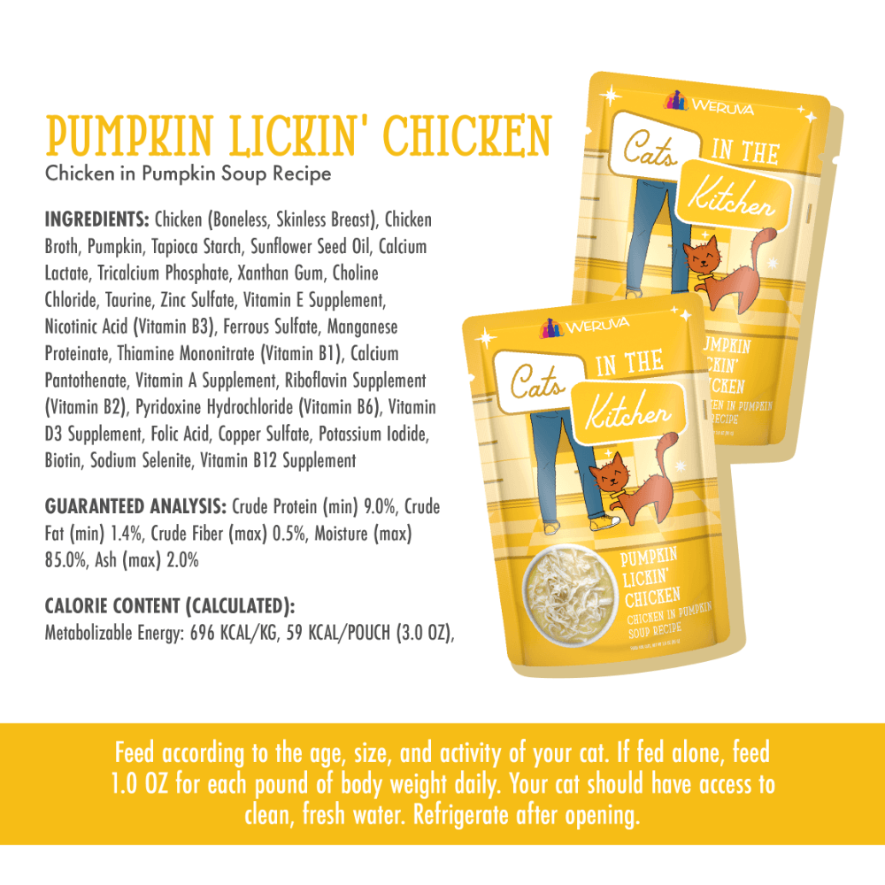 Chicken Breast In Pumpkin Soup Wet Cat Food Pouches 9 Chicken Breast In Pumpkin Soup Wet Cat Food Pouches
