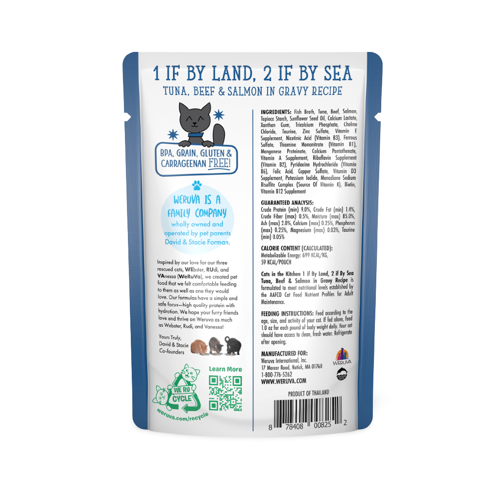 Tuna Beef And Salmon In Gravy Grain Free Wet Cat Food Pouches 2 Tuna Beef And Salmon In Gravy Grain Free Wet Cat Food Pouches