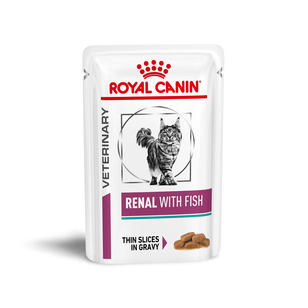 Royal Canin Veterinary Renal With Fish Wet Cat Food Pouches