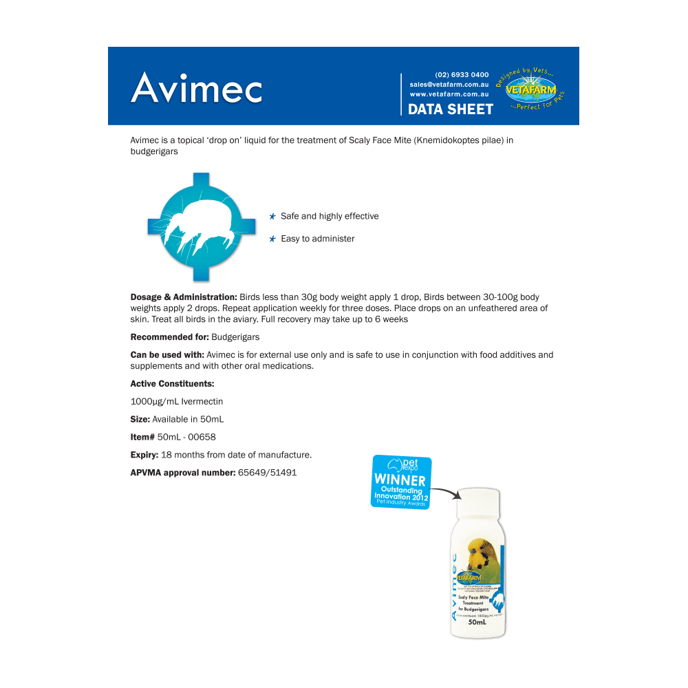 Avimec Mite Treatment for Birds 2 Avimec Mite Treatment for Birds