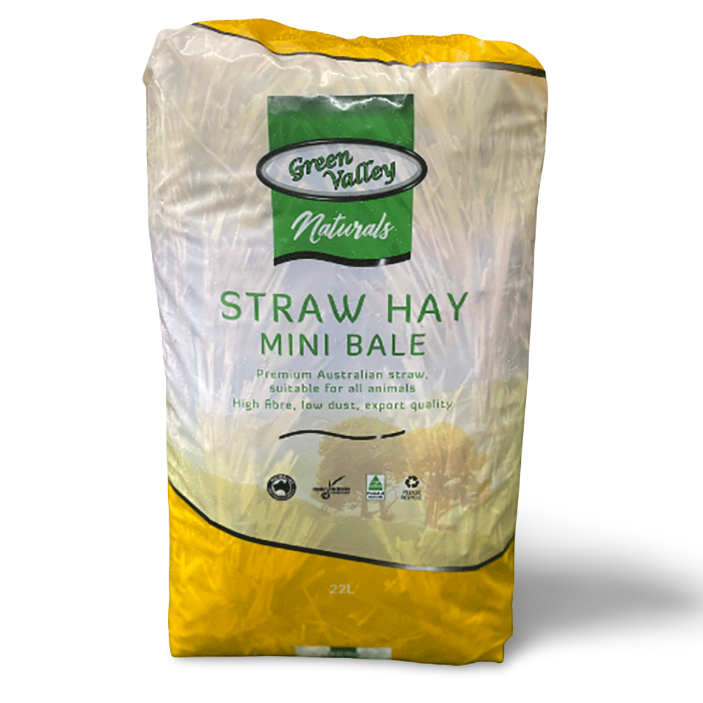 Green Valley Naturals Straw Hay Mini Bale For Small Pets