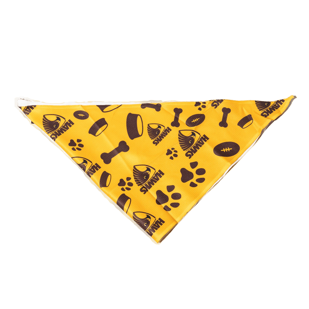 Afl Hawthorn Hawks Dog Bandana 1 Afl Hawthorn Hawks Dog Bandana