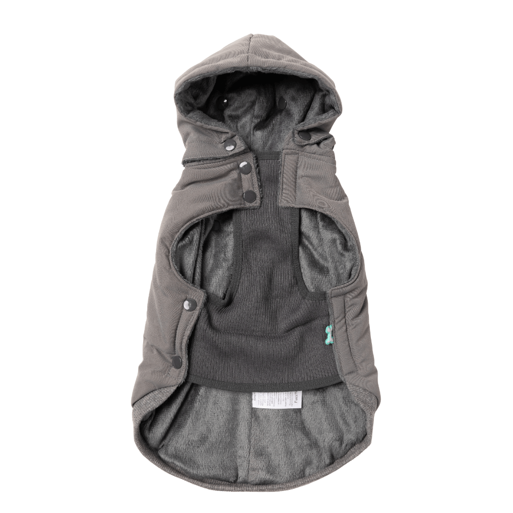 Grey Essential Padded Dog Jacket 2 Grey Essential Padded Dog Jacket