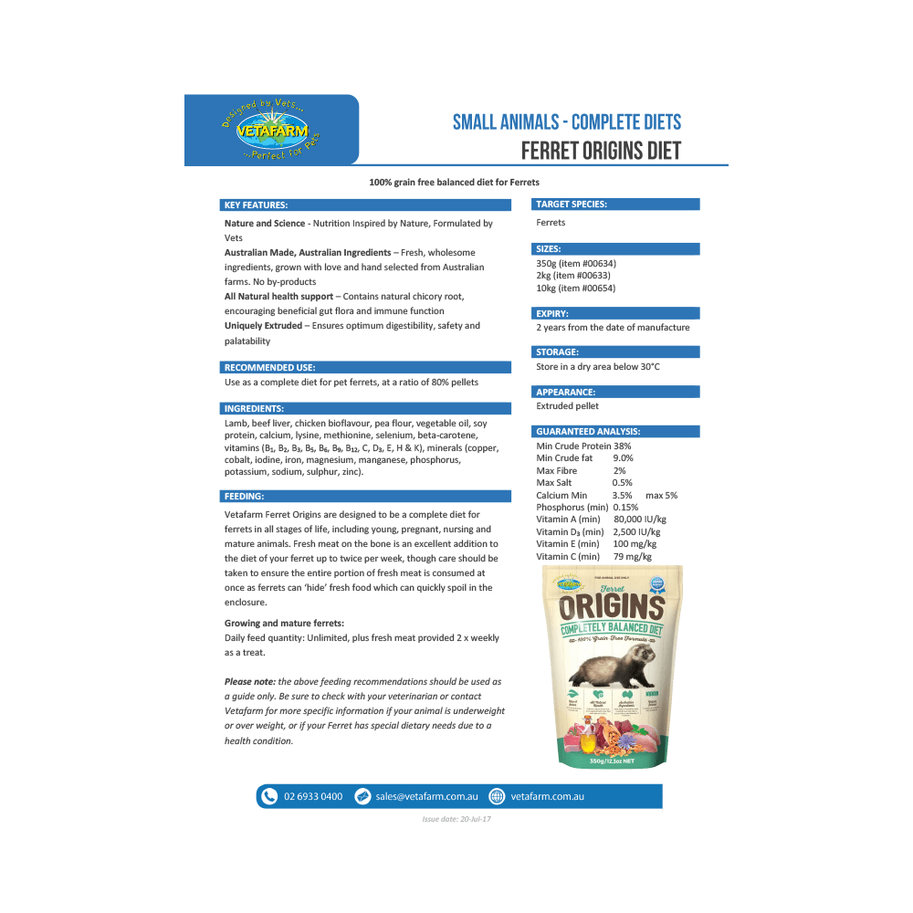 Origins Ferret Food 4 Origins Ferret Food