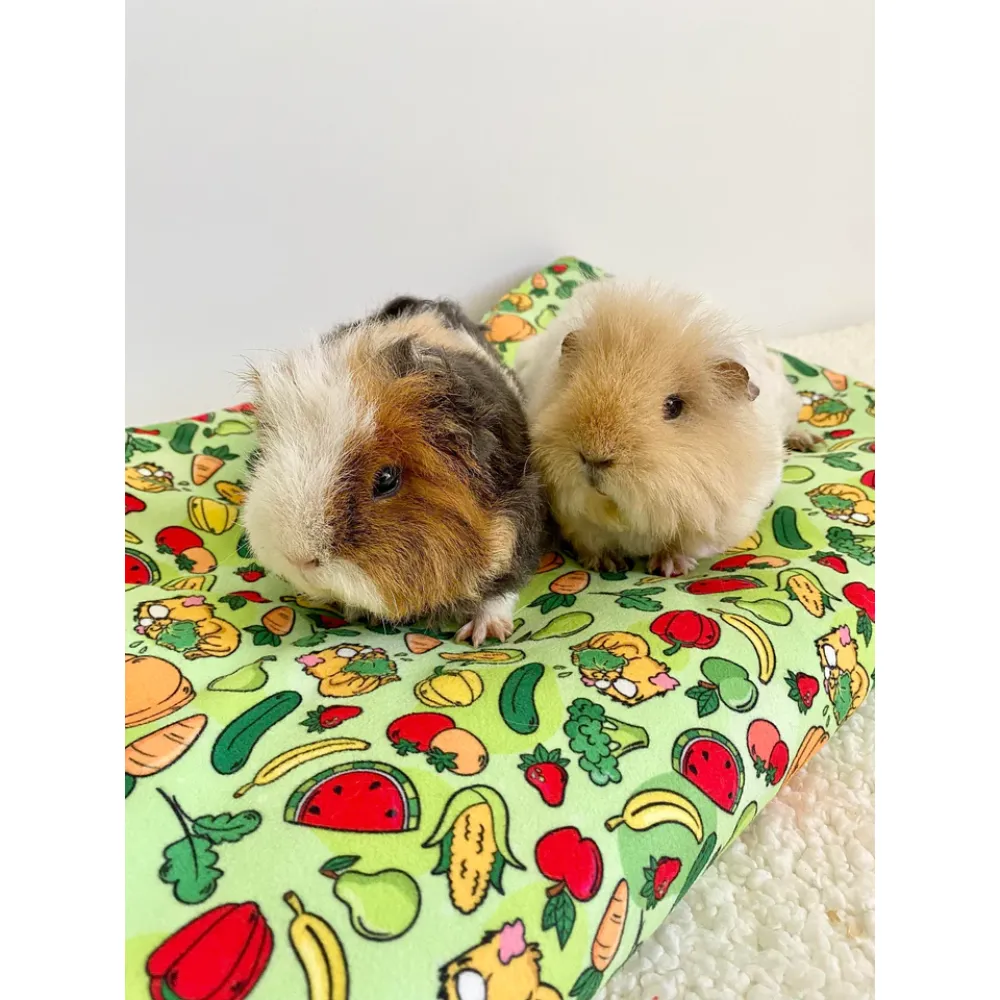 2 X 5 Fleece Cage Liner Veggie Patch for Guinea Pigs 4 2 X 5 Fleece Cage Liner Veggie Patch for Guinea Pigs