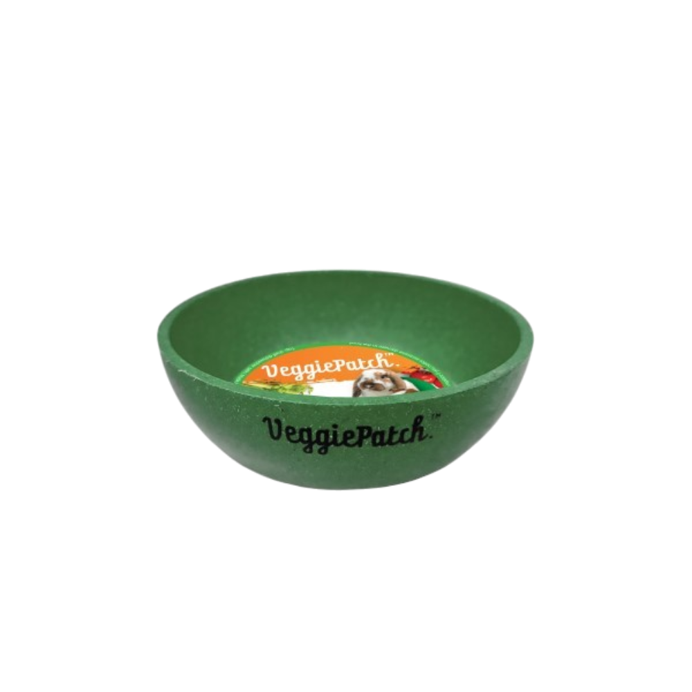 Veggie Patch Luna Dish Bamboo Bowl Olive For Small Animals