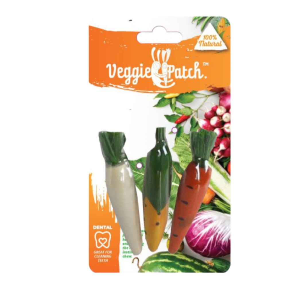 Veggie Patch Carrot And Corn Toys Small Animal Wood Chew