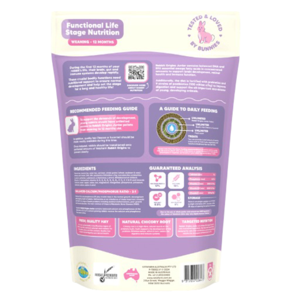 Vetafarm Origins Junior Rabbit Pellet Food 2 Vetafarm Origins Junior Rabbit Pellet Food