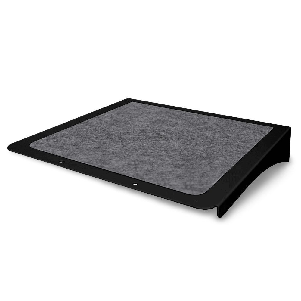 Carpeted Cat Climbing Platform Black